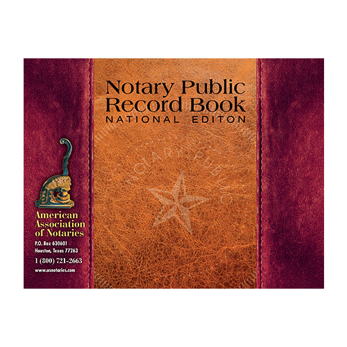 Notary Public Record Book (Journal) - Leatherette Style Cover