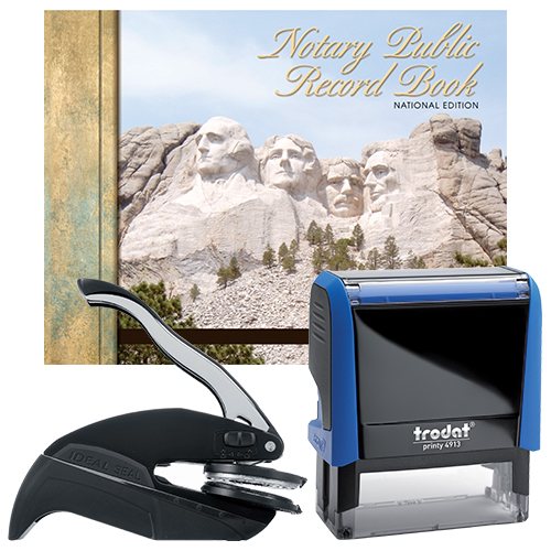 Massachusetts Notary Supplies Deluxe Package Notary Supplies Deluxe Package (All States) - P4 Stamp and Your Choice of Embosser
