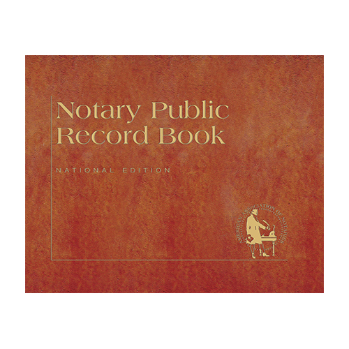 Notary Public Record Book (Journal) - Traditional Brown Cover