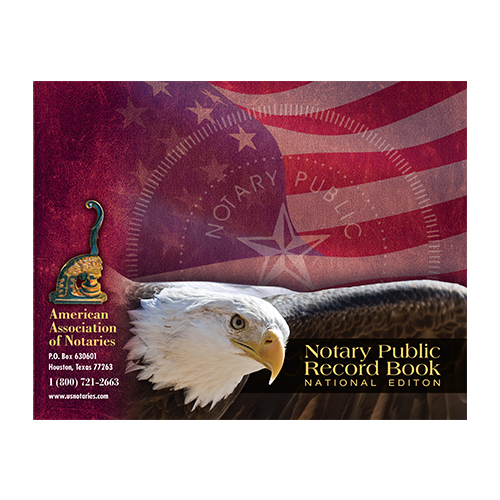 Notary Public Record Book (Journal) - Eagle & U.S. Flag Cover