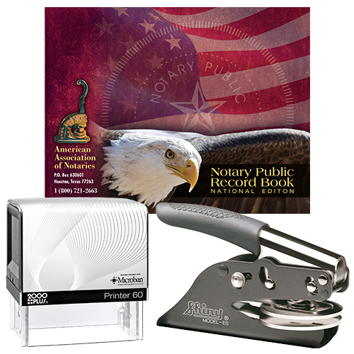 Ohio Deluxe Notary Supplies Package I Notary Supplies Deluxe Package - Microban Stamp and Your Choice of Embosser (OH)