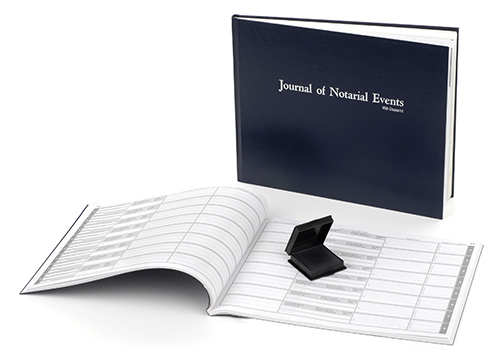North Carolina Hard Cover Notary Journal with Thumbprint Pad