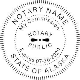 Alaska Electronic Notary Seal - Round