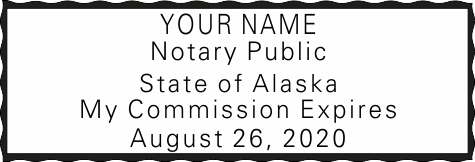 Alaska Electronic Notary Seal - Rectangular